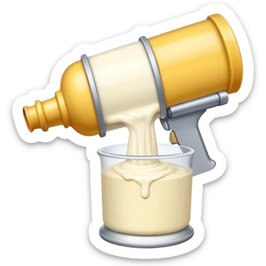 Mayonnaise cannon with some mayo dripping out sticker