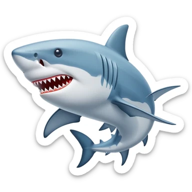 Un requin avec des chaussures Nike  sticker