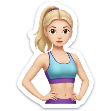 a summer Pilates theme with a white girl vibe sticker