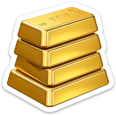 gold stack in future modern sci-fi box sticker