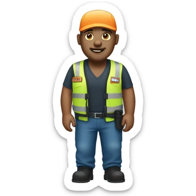 Tow truck driver in a lake  sticker