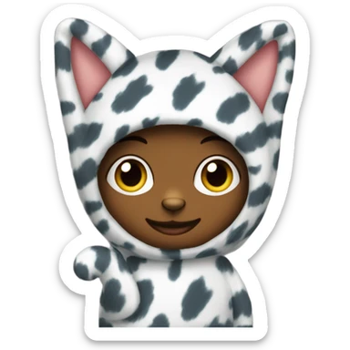 Lucki in a cat costume sticker