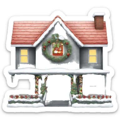 Christmas house sticker