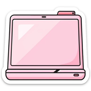 Pink Web browser on a computer sticker
