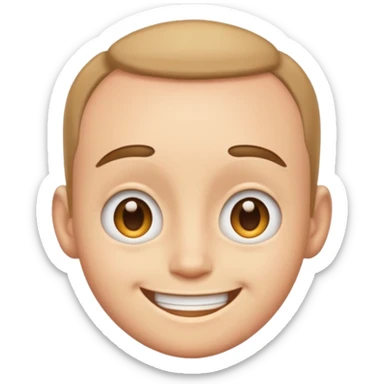 Give me a emoji character with a huge forehead sticker