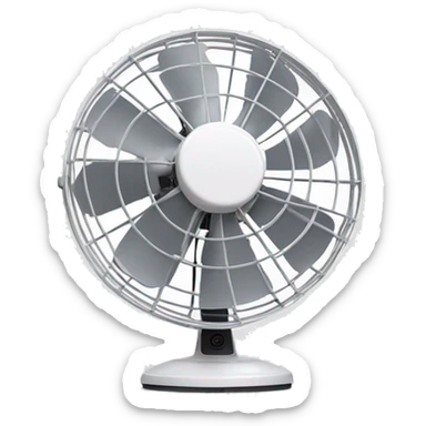 The white electric fans  sticker