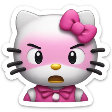 hello kitty angry sticker