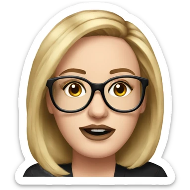 Adele with glasses hyper realistic  sticker