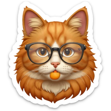 Gato com óculos sticker