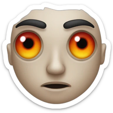 severely bloodshot eyes sticker