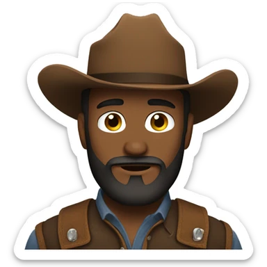 Cowboy beard sticker