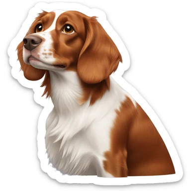 Ginger Brittany spaniel sticker