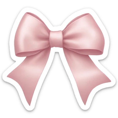 light pink ribbon bow sticker