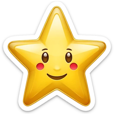 Create a gold star badge emoji in Apple emoji style. Try different badge shapes, star styles, and gold effects. Keep the background transparent. sticker