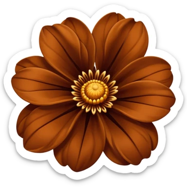 Brown flower emoji sticker