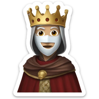 King Baldwin iv with a mask sticker