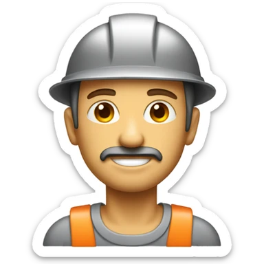 man constructio worker welder sticker