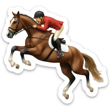 horse jumping sticker