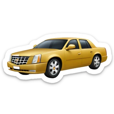 Cadillac with flat tyres sticker