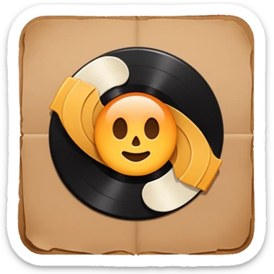 On the inky black vinyl, a warm brown paper label announced its soul: Side A's promise on one half, Side B's secret on the other.. sticker