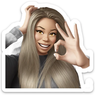 smiling girl in car interior sticker