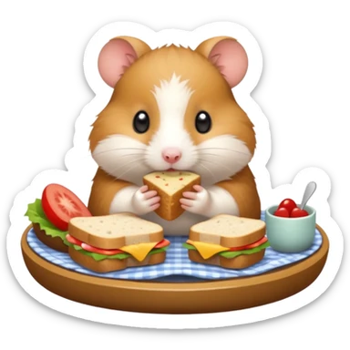 hamster go picnic sticker