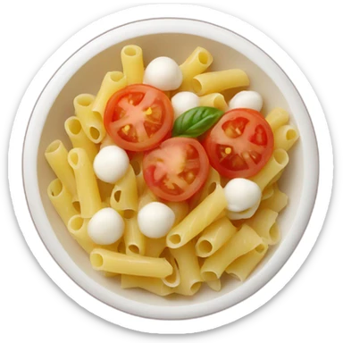 pasta with tomato and mozzarella sticker