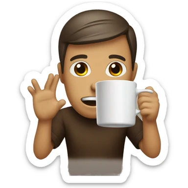 Begging for coffee sticker