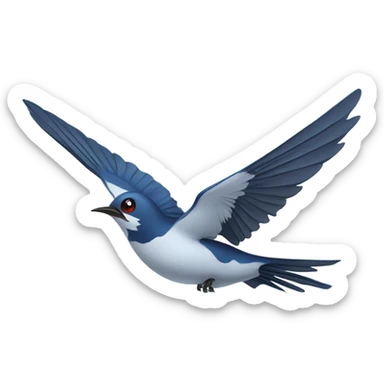 Soaring swallow over water sticker