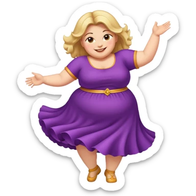 Fat girl dancing sticker