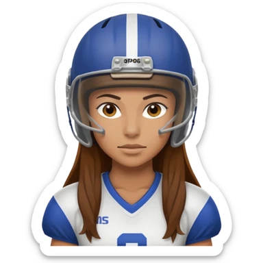 Long Haired Football Players, Female player  sticker