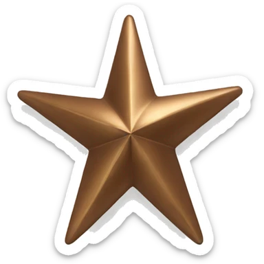 A bronze star  sticker