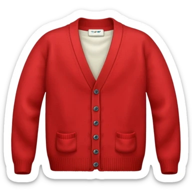 simple red cardigan sticker