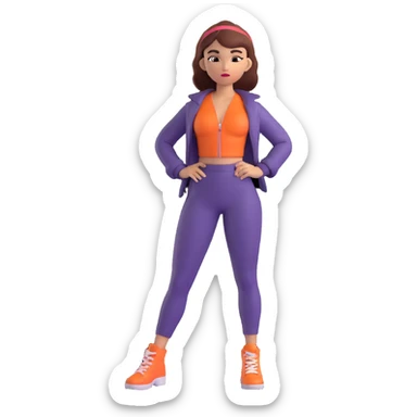 sassy girl in a baddie pose, confident expression, stylish outfit, bold attitude sticker