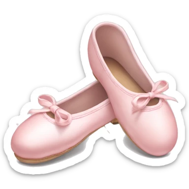 pastel pink ballet shoes sticker