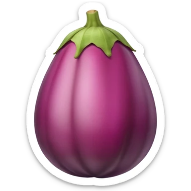 brown eggplant with pink top sticker