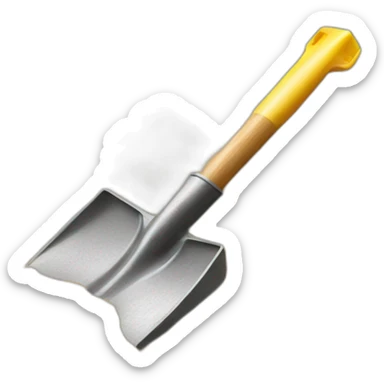 work in progress shovel sand sticker