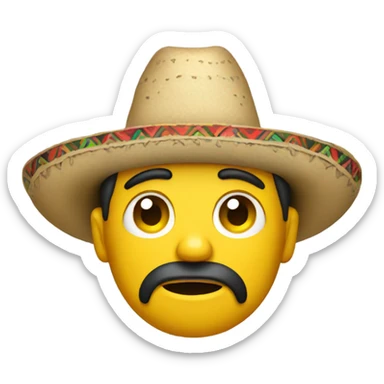 Crying Mexican man with sombrero sticker