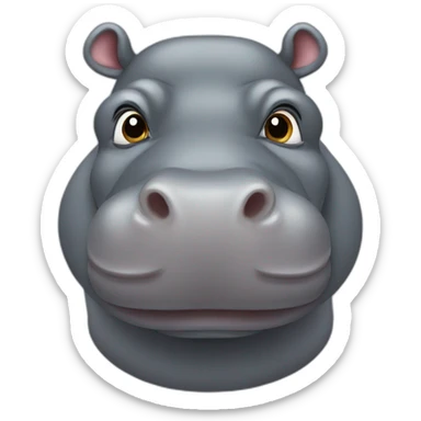 Hippo sticker