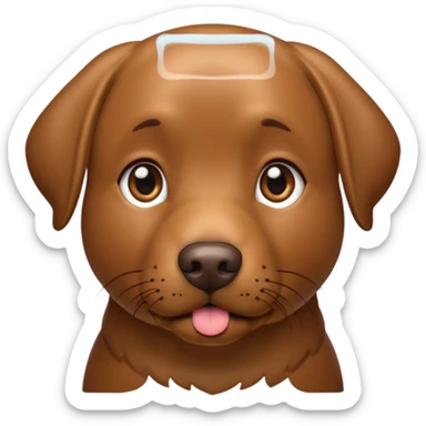 Brown labrador sticker