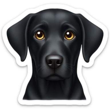 black labrador with kind eyes, long snout sticker