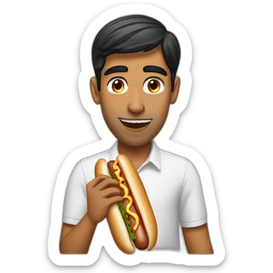 rishi sunak eating a hotdog sticker