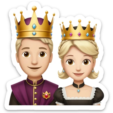 King and maid sticker