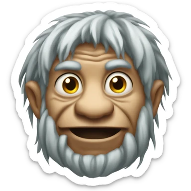 troll with wrinkles  sticker