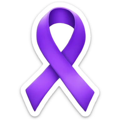 Purple ribbon  sticker