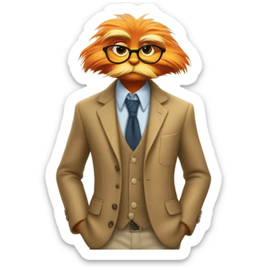 Preppy Lorax  sticker