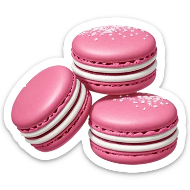 Macarons gâteaux framboise sticker