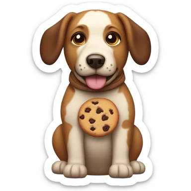 dog in a cookie costume sticker