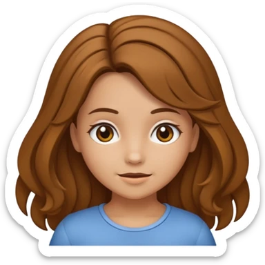 Gostaria que gerasse vários emojis de menina do cabelo cacheado grande, um castanho claro sticker