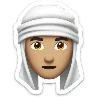 white ninja midtone skin sticker